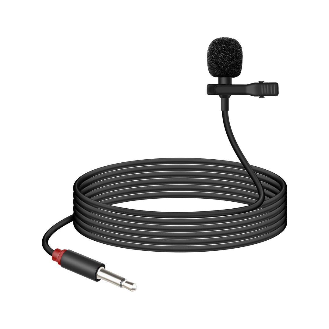 GELRHONR 3,5mm Lavalier Mikrofon, 3,5mm TS Stecker (1/8") Unsichtbares Ansteckmikrofon mit Kabel für