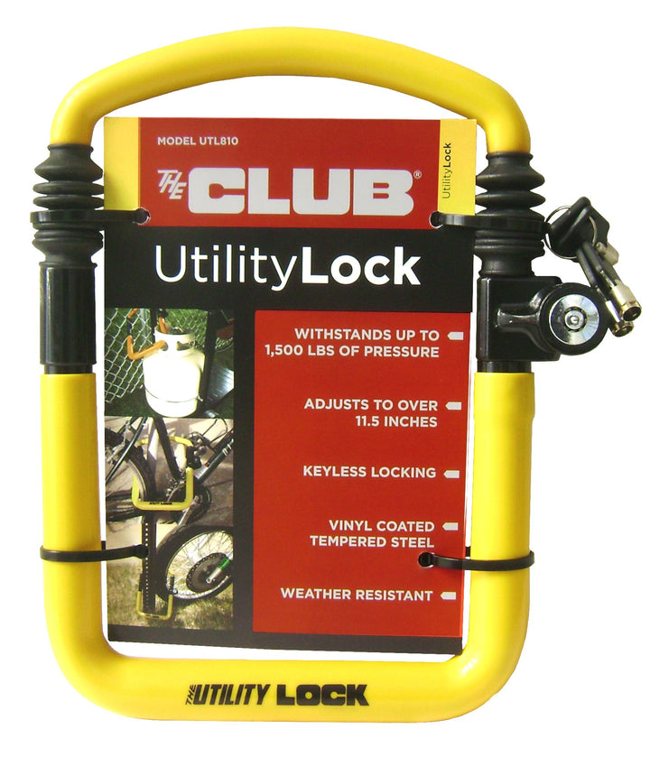 The Club UTL810 Universalschloss, Gelb 8.5"-11.5", 8.5"-11.5"