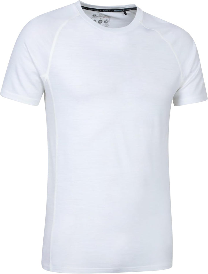 Mountain Warehouse Summit Merino II Herren T-Shirt XXS Weiss (02), XXS Weiss (02)