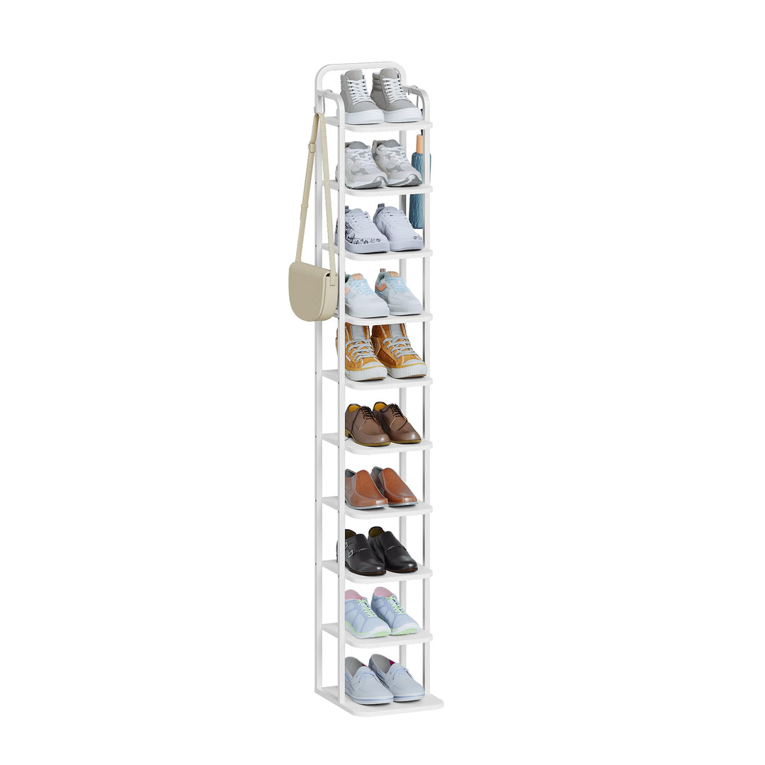 Hzuaneri Vertikales Schuhregal, 10-Stöckige Schuhregale, Schuhturm Für Kleine Räume, Freistehend, Ve