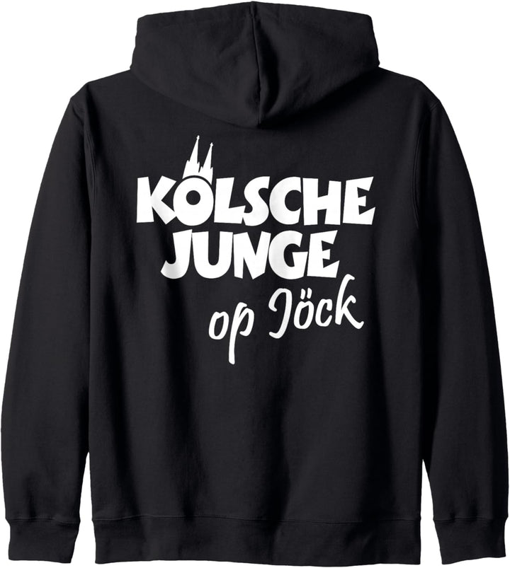 Kölsche Junge Op Jöck (Weiss) Kölner Unterwegs - Köln Kapuzenjacke