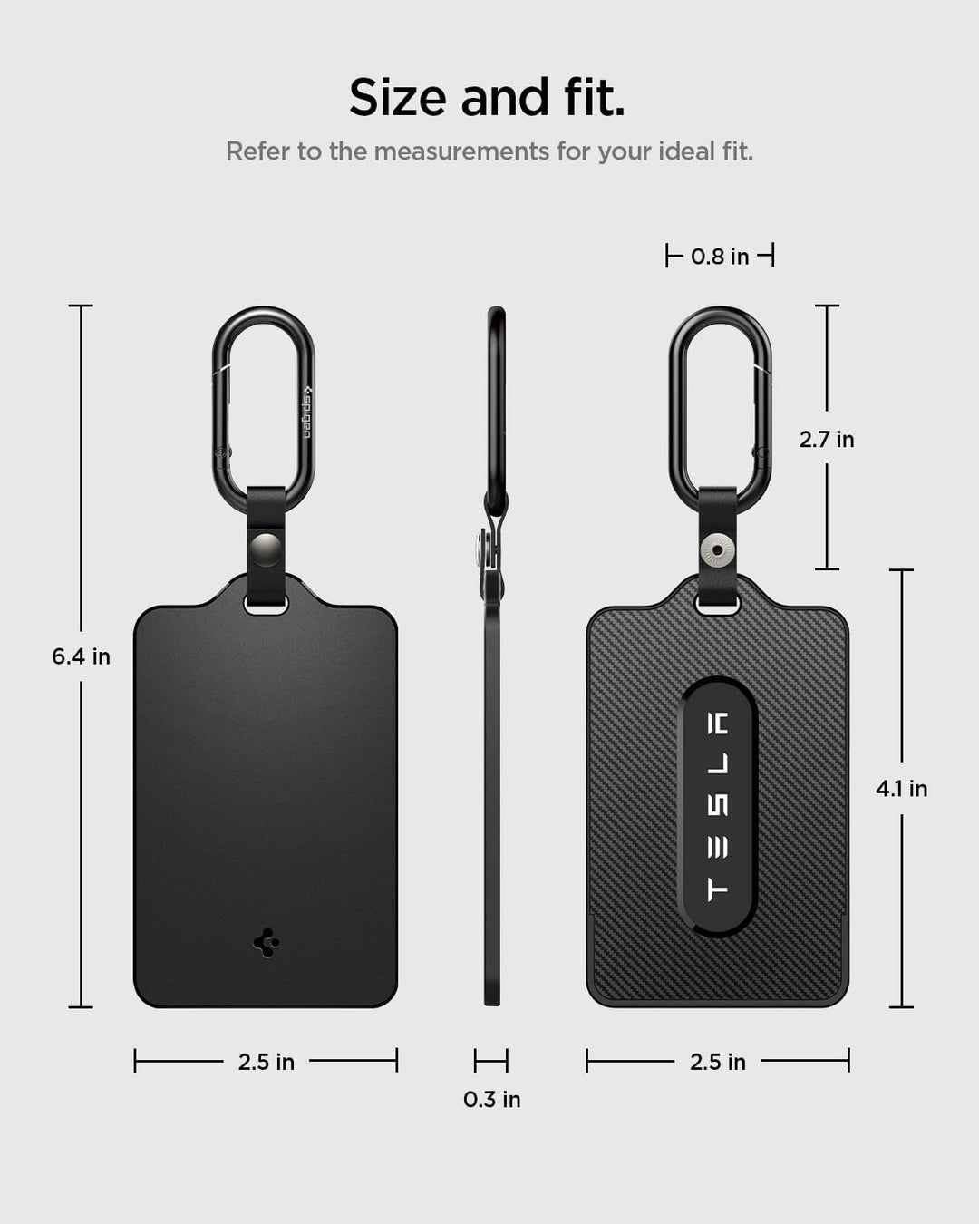 Spigen Schlüsselkartenhalter für Tesla Model Y / Y Juniper (~2026), Model 3 / 3 Highland (~2026), Mo