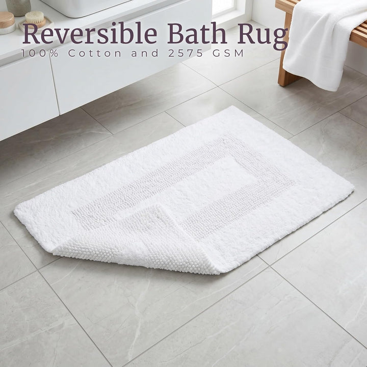 Lavish Home Badematten-Set, Baumwolle, wendbar, weich, saugfähig und maschinenwaschbar, 88,9 x 55,9