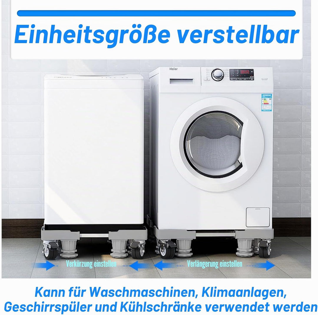Waschmaschine für Haushaltsgeräte 4 Riemenscheiben, 8 Stützbeine Untergestell mit Rollen Sockel Vers