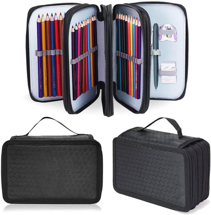 Federmäppchen Grosse 72 Slots Federmappe für Schule Studenten, Arbeit, Office Pen Organizer Holder S