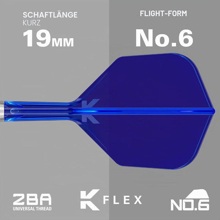 Target Darts 975 Ultra Marine 97.5% Wolfram Soft Tip Dart Satz with K-Flex 18G, 18G