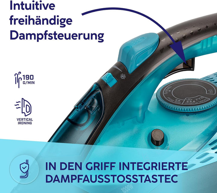 MPM Dampfbügeleisen mit Abschaltautomatik 3500W - Bügeleisen mit Vertikaldampf, Dauerdampf 35g/min -