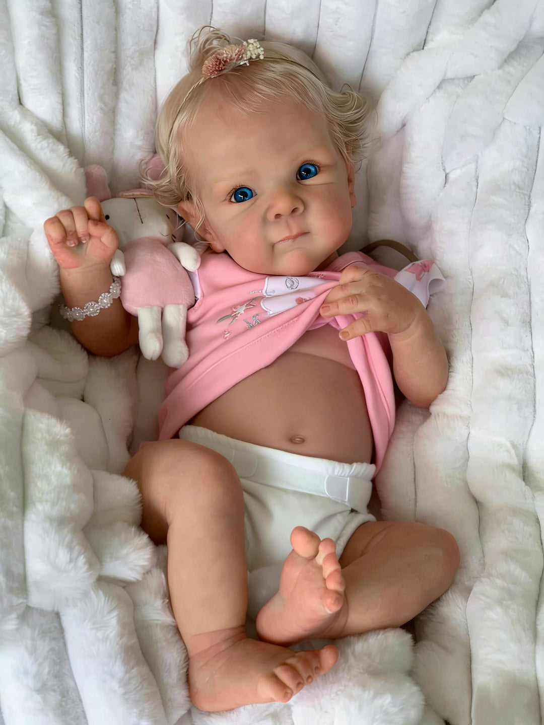 Zero pam Reborn Baby Vollsilikon Lebensecht,Reborn Baby Mädchen, 48CM Lebensechte Babypuppen Wie Ech