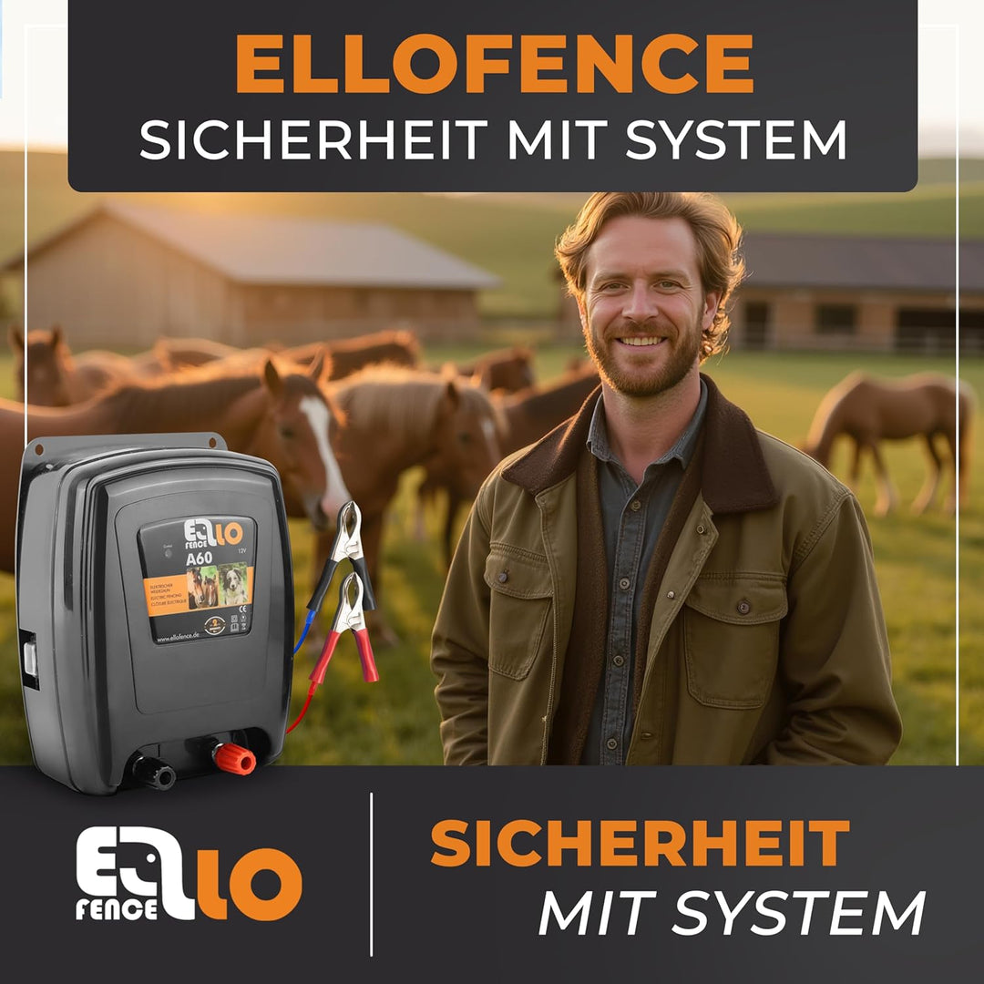Ellofence Weidezaungerät/Elektrozaungerät A60 - Extrem leise! - Hüten von Pferden und Haustieren, 12