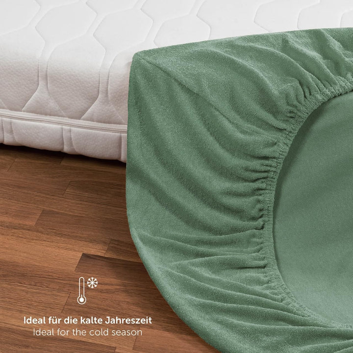 Blumtal® Frottee Spannbettlaken 100x200 cm - Oeko-TEX zertifiziertes Spannbetttuch 100x200 cm - Frot