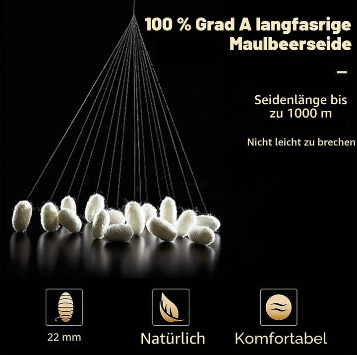 Kissenbezug aus Naturseide, hypoallergen, 22 Momme, 100% Seide, 600 Fäden, mit verdecktem Reissversc