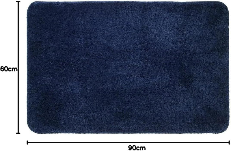 Sealskin Badteppich Angora, Farbe Blau, 60 x 90 cm 90x60 cm Blau, 90x60 cm Blau