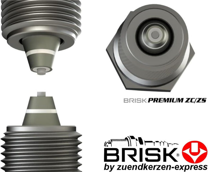 BRISK Premium Racing DR14ZC 1124 Zündkerzen, 4 Stück
