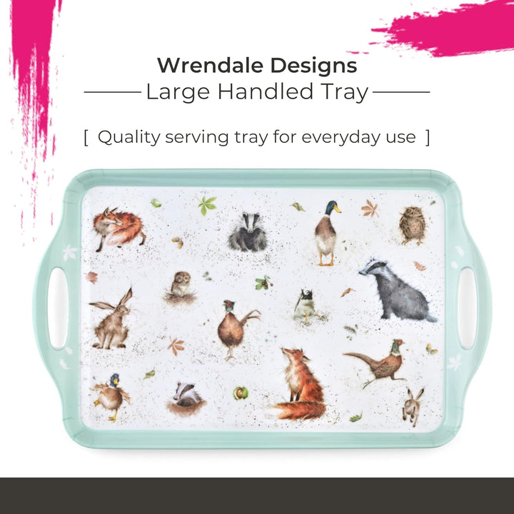 Pimpernel - Grosses Tablett aus der Wrendale Designs-Kollektion mit Griffen – 18,9" x 11,6" Einzelbe
