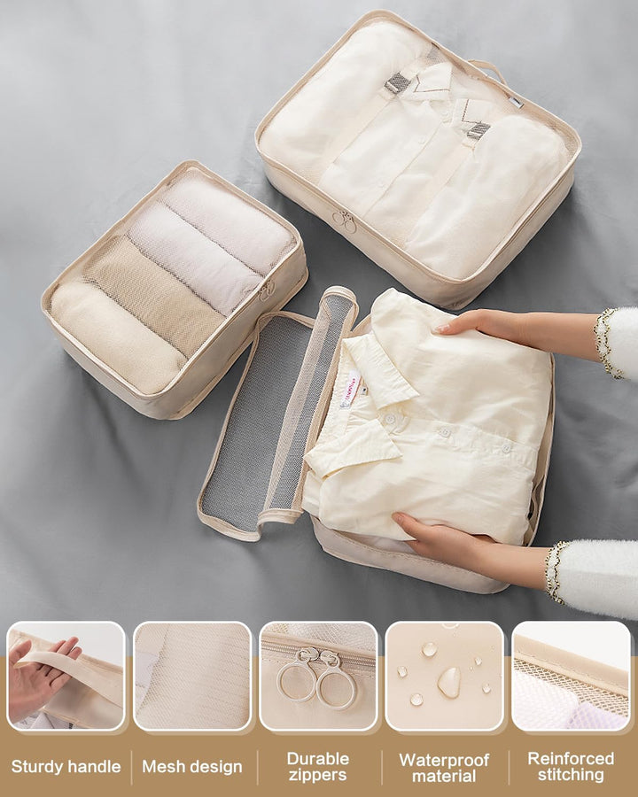 Koffer Organizer Set 18-teilig, Wasserdicht Packing Cubes, Multifunktionale Travel Packwürfel, Koffe