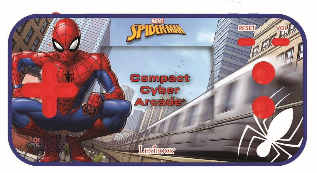 Lexibook JL2367SP Spider-Man Marvel Peter Parker Compact Cyber Arcade Tragbare Spielkonsole, 150 Gam
