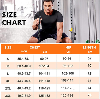 CHUMIAN Herren Sauna Weste Schweiss Sauna Shirt Saunaweste Body Shaper sport Tank Top abnehmen Fitne