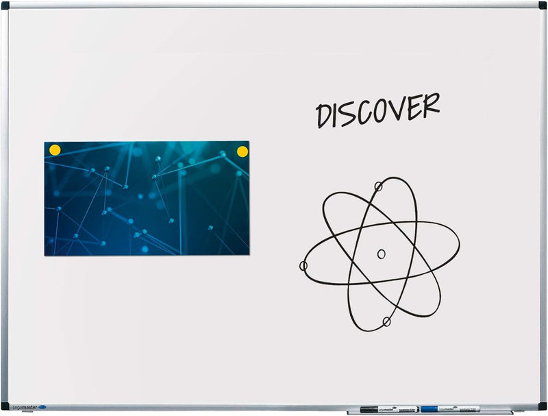 Legamaster 7-102048 Whiteboard Premium, lackierter Stahl mit Spezialbeschichtung, 100 x 75 cm, 100 x