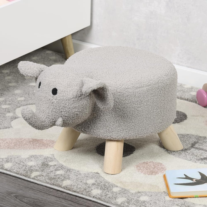 Kesper - Sitzhocker Elefant-Design – ca. 47×25×25 cm - FSC®-Kiefernholz - Polyester - bis 50 kg – mo