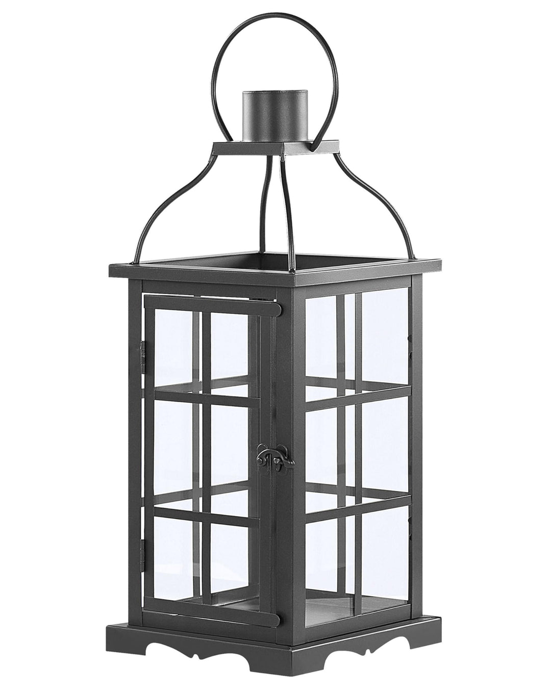Windlichtlaterne Gartenlaterne Höhe 42 cm schwarz Eisen Dekolaterne Clara