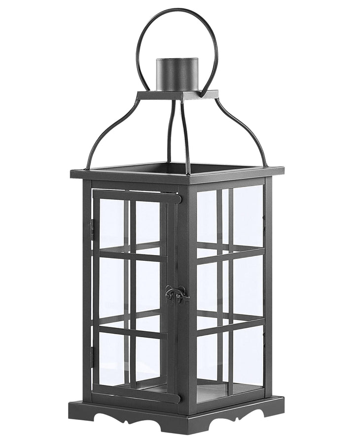 Windlichtlaterne Gartenlaterne Höhe 42 cm schwarz Eisen Dekolaterne Clara