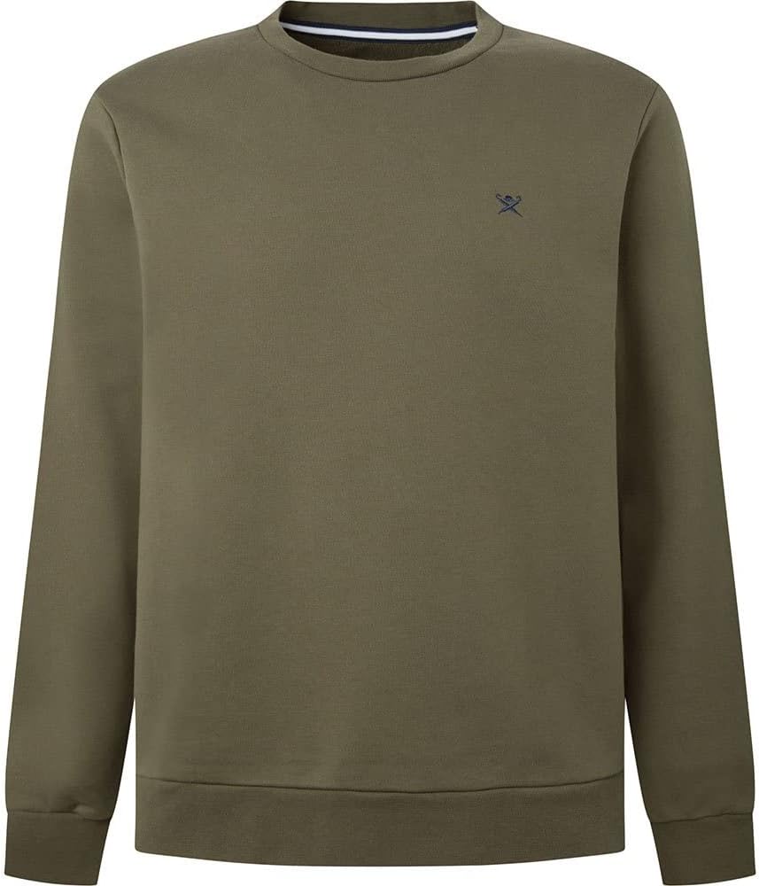 Hackett London Herren Hackett LDN Logo CRW Sweater S Ivy, S Ivy