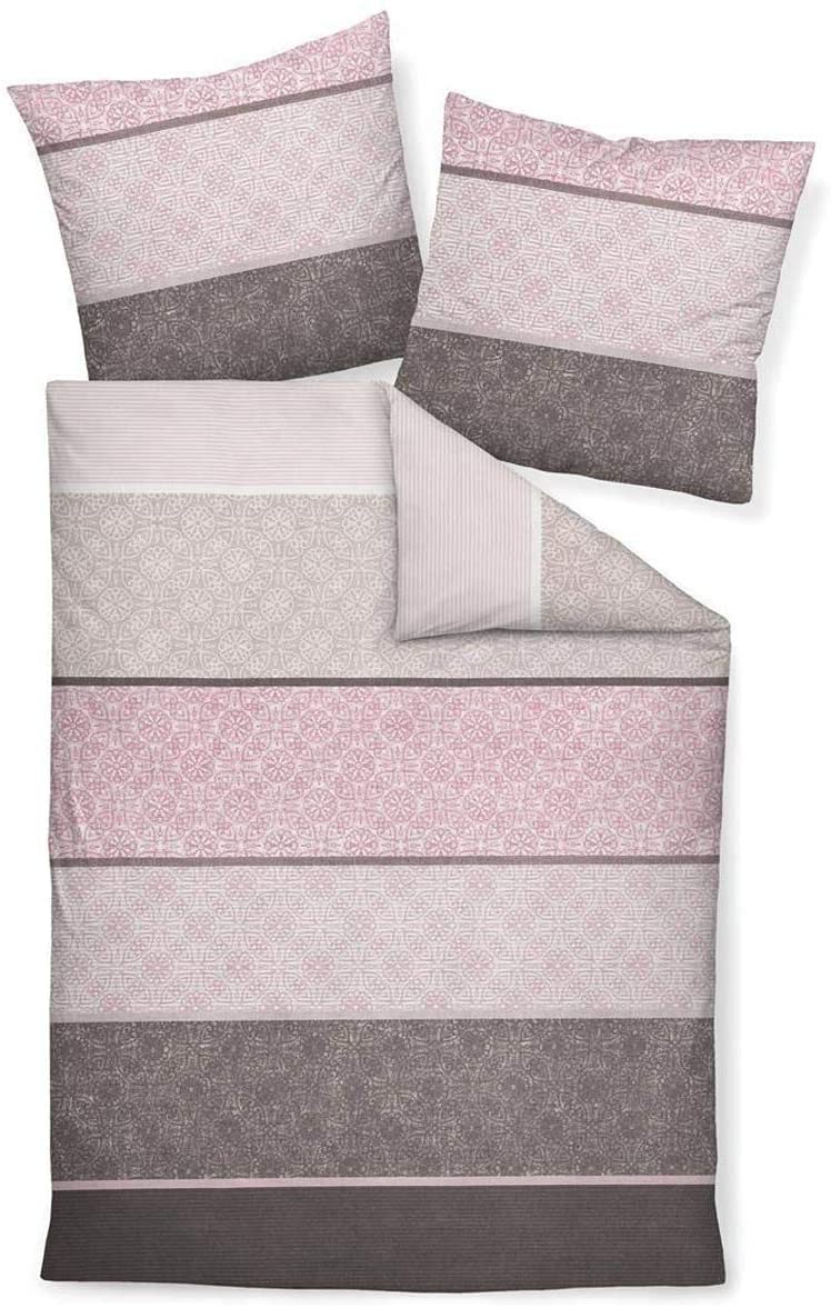 Janine Design Mako-Satin-Bettwäsche-Garnitur PALERMO 31031 Farbe beere-mauve Grösse 155x220+80x80 Be