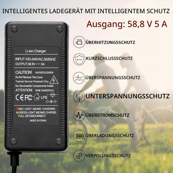 Yasco 52V Lithium Battery Charger Mehrere Stecker Für Elektrofahrrad Roller E-Bike Boot Motorrad Akk
