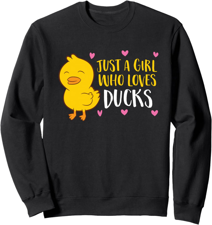 Nur Ein Mädchen Das Enten Liebt Enten Mädchen Sweatshirt