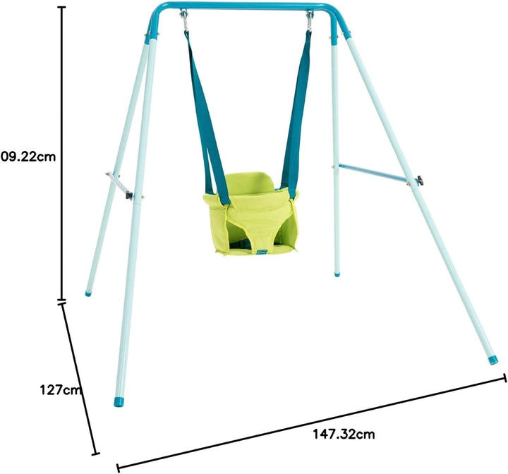 TP Toys Foldaway Baby Swing – Kompakte, pulverbeschichtete Metallschaukel für den Innen- und Aussenb