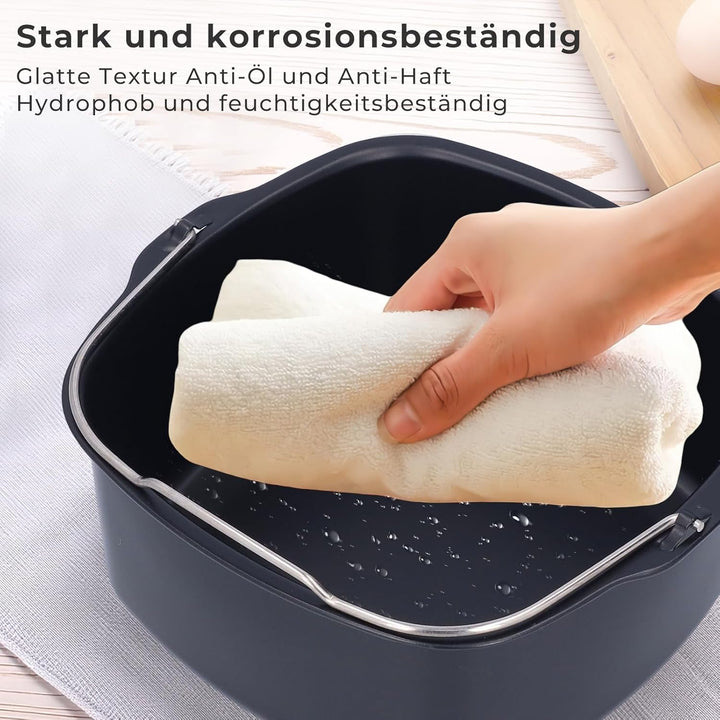 Form Für Heissluftfritteuse, Backform Kuchenform Airfryer zubehör Kuchenpfanne Brotbackkorb Kuchenfa
