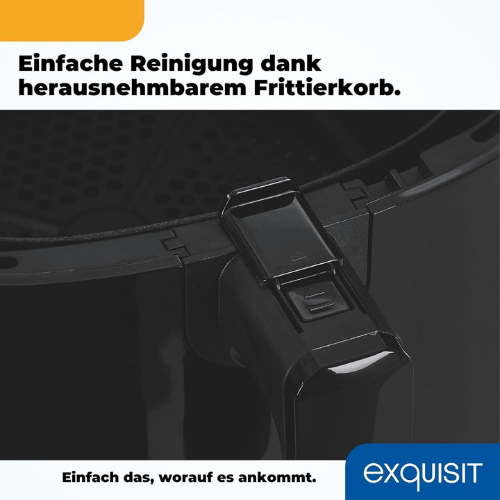 Exquisit Heissluftfriteuse FR6502 sw - 3,5l Air Fryer 1300W - Schwarz