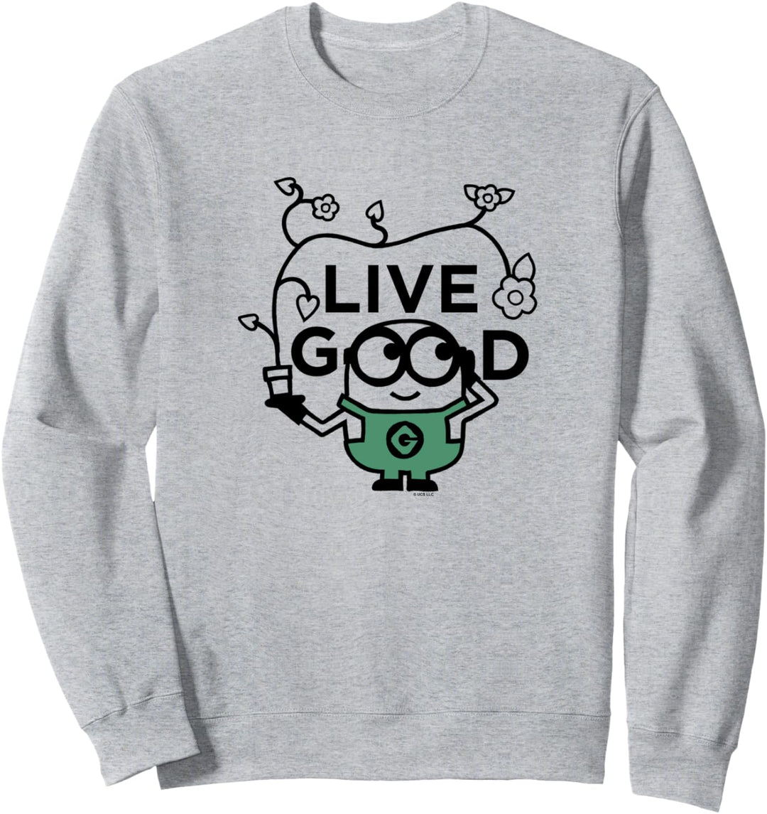 Despicable Minions Live Good Flower Pot Portrait Sweatshirt