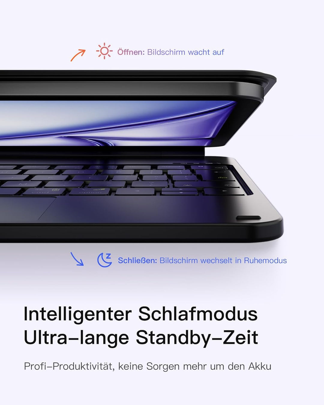 Inateck NeoMagic Magnetische Tastatur Hülle für iPad 10 Generation 10,9 Zoll,11 Generation 2025 A16