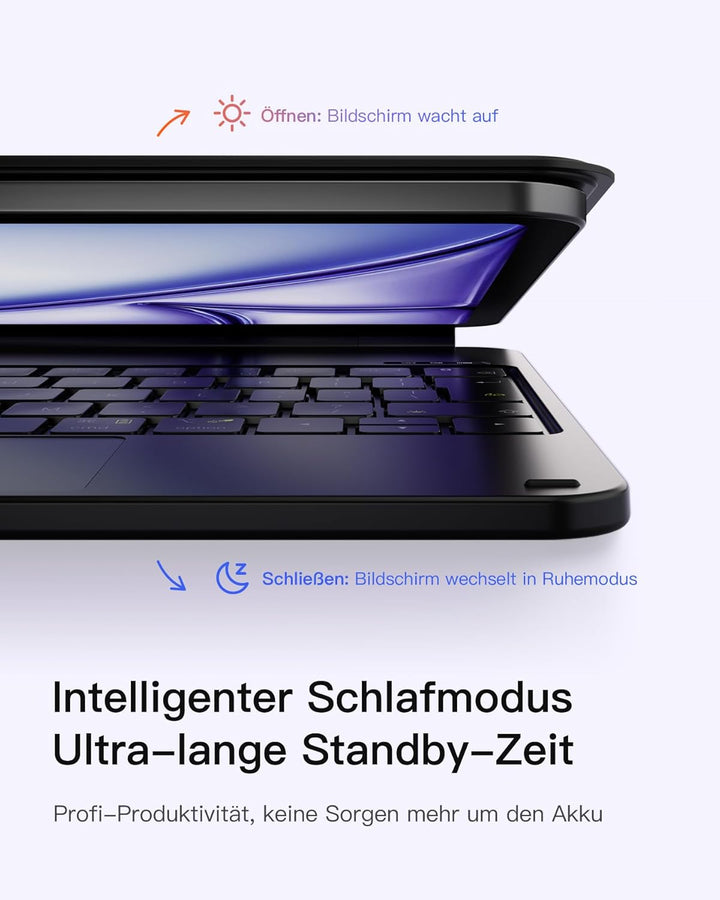 Inateck NeoMagic Magnetische Tastatur Hülle für iPad 10 Generation 10,9 Zoll,11 Generation 2025 A16