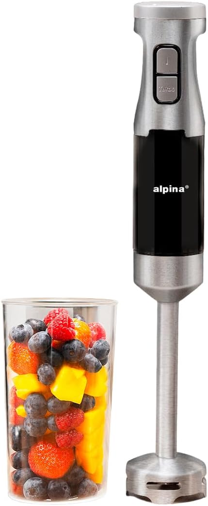 alpina Stabmixer HB6700F-N – Pürierstab mit Messbecher 700 ml – Hand Blender 1000 W – 2 Geschwindigk