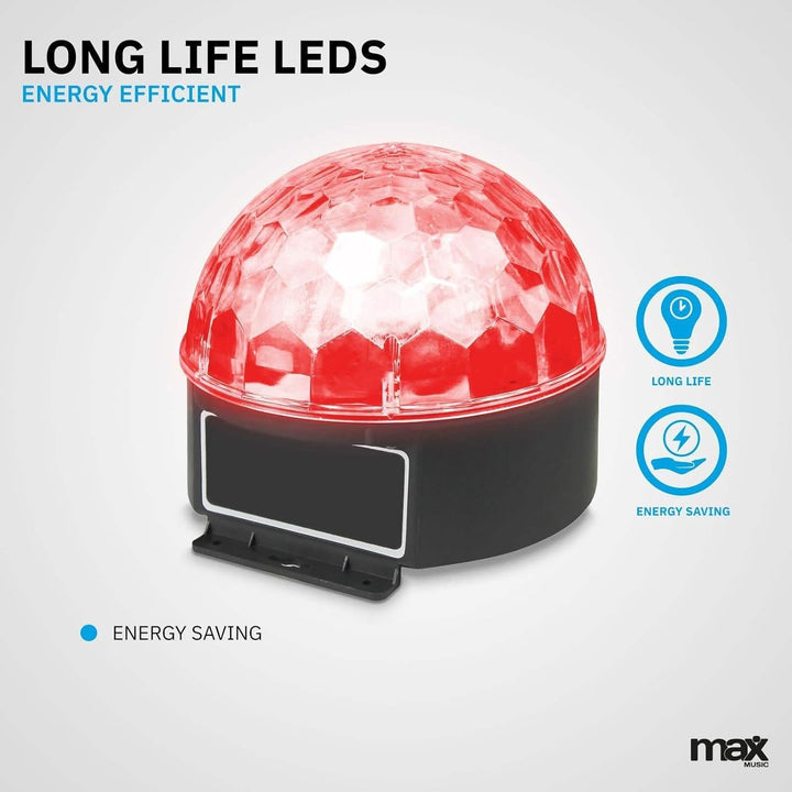 MAX Jelly Ball - Discokugel LED Lichteffekt, Discolicht Partylicht Kinder und Erwachsene, bewegliche
