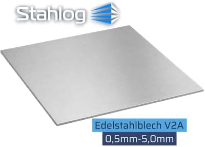 Edelstahlblech 0,5mm bis 3mm Bleche Platten Zuschnitte nach Auswahl 0.5mm Edelstahl 500mm x 1000mm (