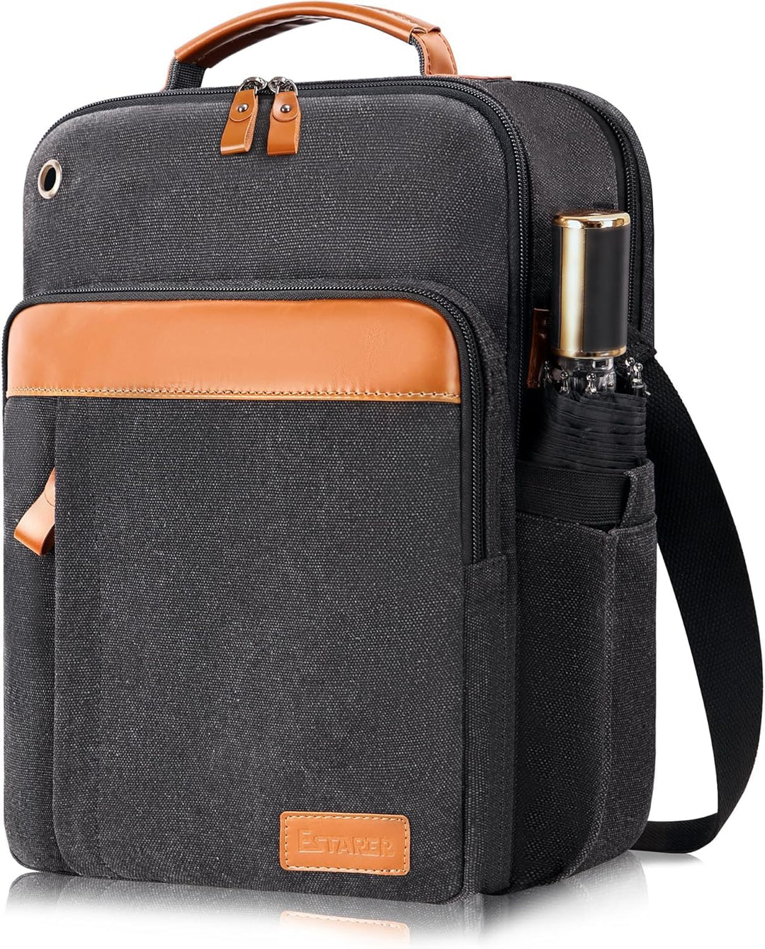ESTARER Umhängetasche Herren, Schultertasche 13 Zoll kleine, Herrentasche Kuriertasche aus Canvas fü