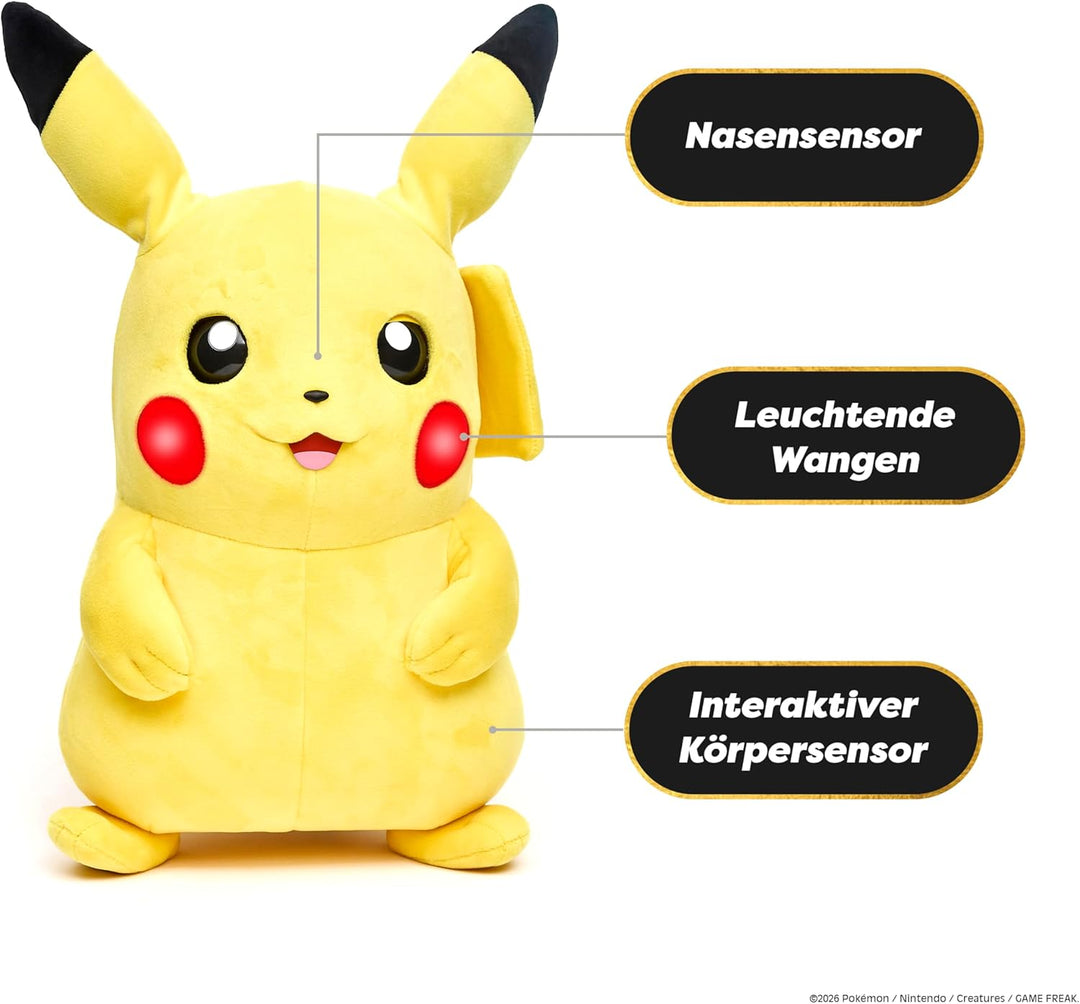 Wow! Stuff Pokémon Pikachu Puppetronic by RealFX I Interaktive Handpuppe 40 cm I 120+ Geräusche & Ak