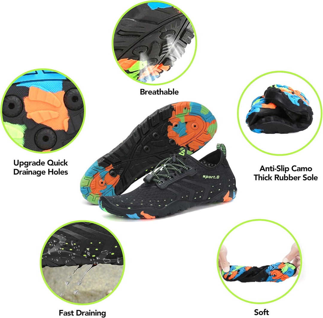 SAGUARO Badeschuhe Strandschuhe Aquaschuhe Wasserschuhe Surfschuhe Schwimmschuhe für Damen Herren Ki