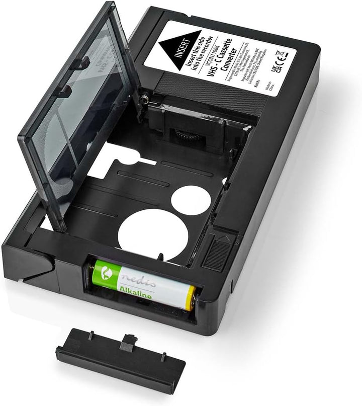 Nedis VHS-Konverter - Konvertierung: VHS-C auf VHS - Plug & Play - Schwarz