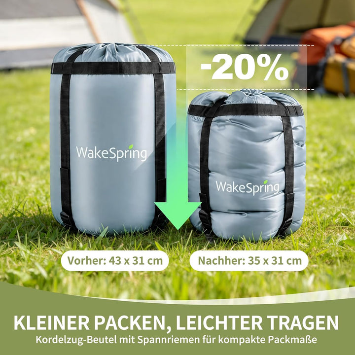 Schlafsack Erwachsene 450GSM, 3-Jahreszeiten Mumienschlafsack Outdoor, wasserabweisender Camping Sch