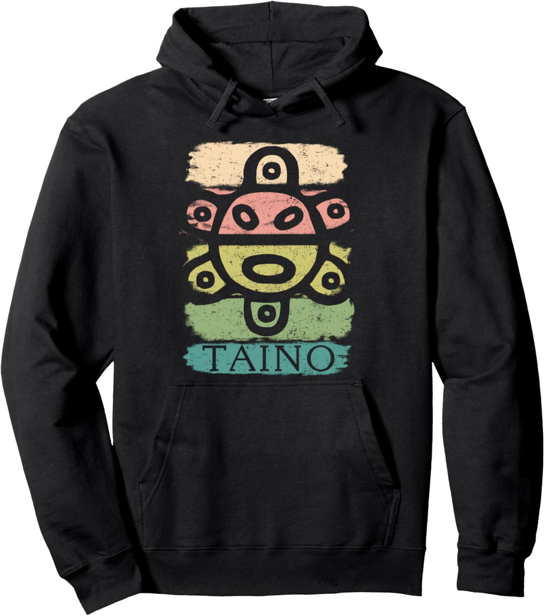 Taino-Shirt mit Taino-Symbol, Vintage-Farbe, Used-Look Pullover Hoodie