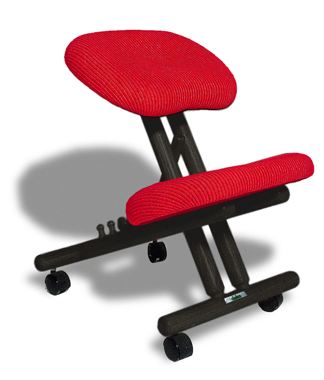 cinius Ergonomischer Stuhl Orthopädischer Kniestuhl Computerstuhl Kniehocker Stoff Schwarz/Rot Farbe