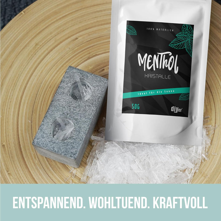DIYer® 500g Mentholkristalle im praktischen Zipper Beutel - zertifizierte Premium Qualität aus 100%