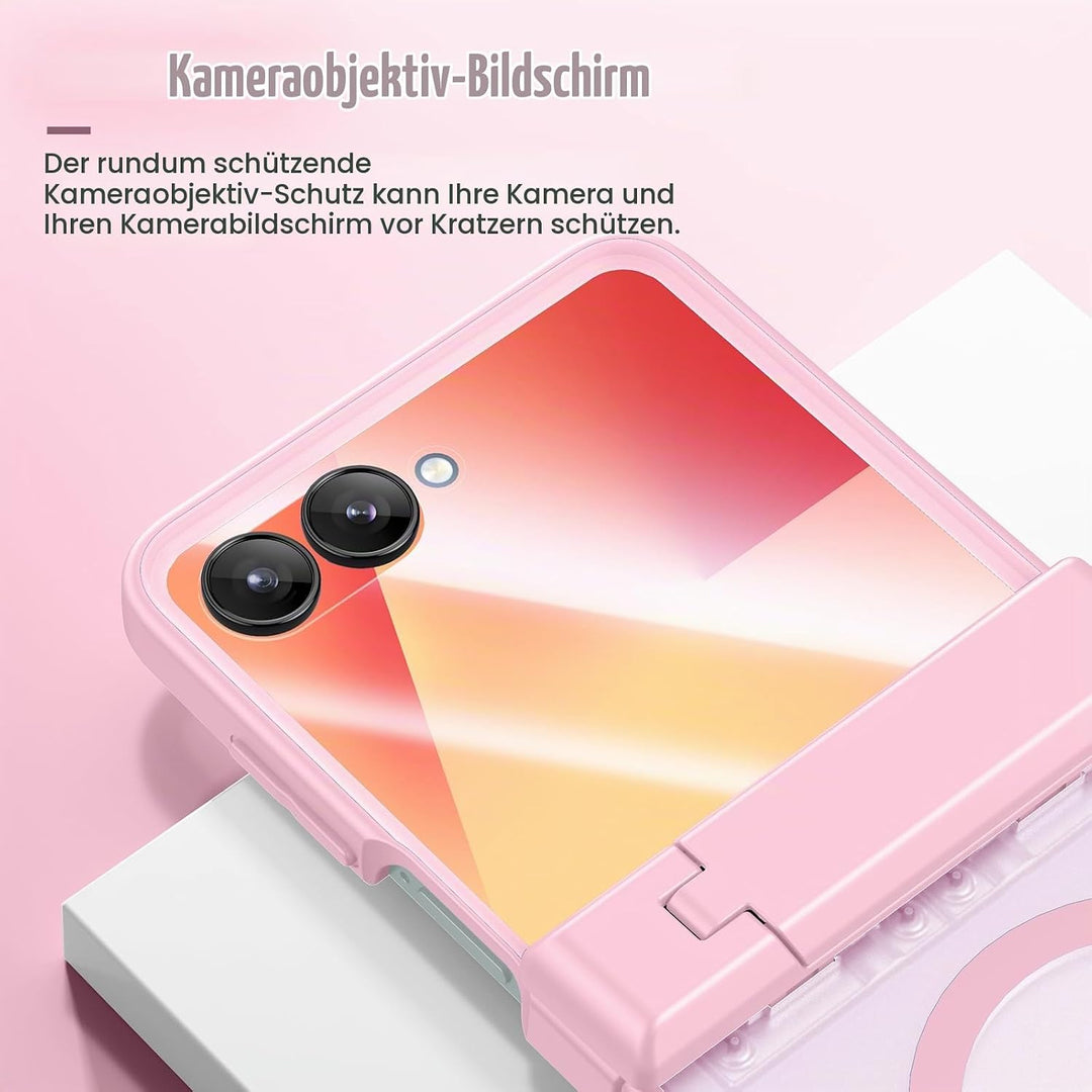Doeshine für Samsung Galaxy Z Flip 7 Hülle [Not für Flip 7FE] mit Mag-Safe, Ständer und Displayschut