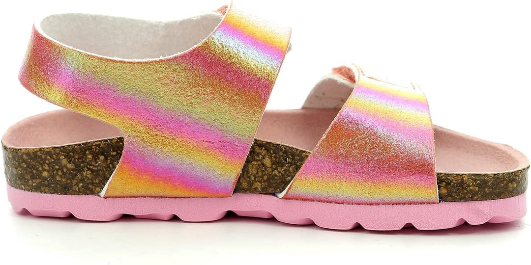 Kickers Unisex Kinder Summerkro Sandale, Rose Rainbow