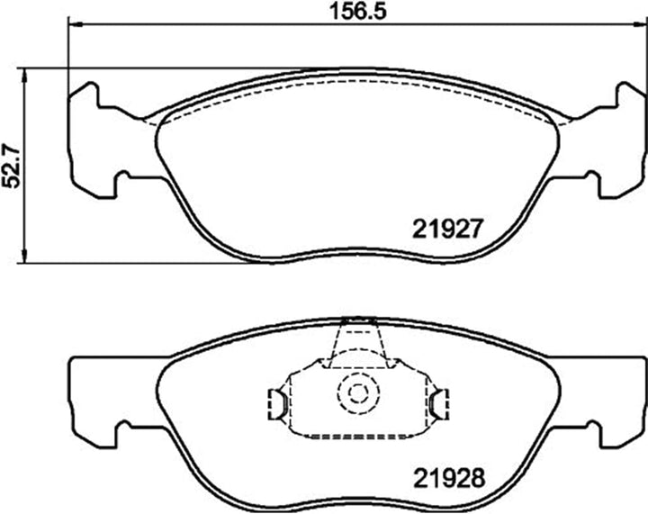 HELLA PAGID 8DB 355 010-181 Bremsbelagsatz - T1326 - Dicke/Stärke: 17.9mm - Bremssystem: Teves - nic