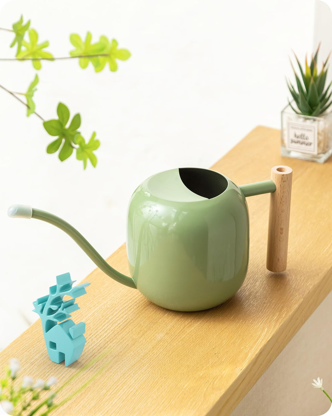 Baffect Giesskanne für den Innenbereich, 1,2 l, Edelstahl, Bonsai-Giesskanne mit glattem Griff, Meta